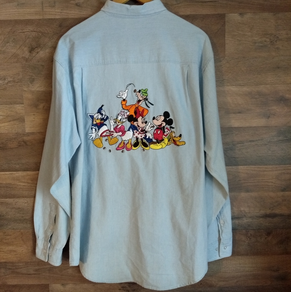 Vintage Disney Store Jean Button Up Shirt